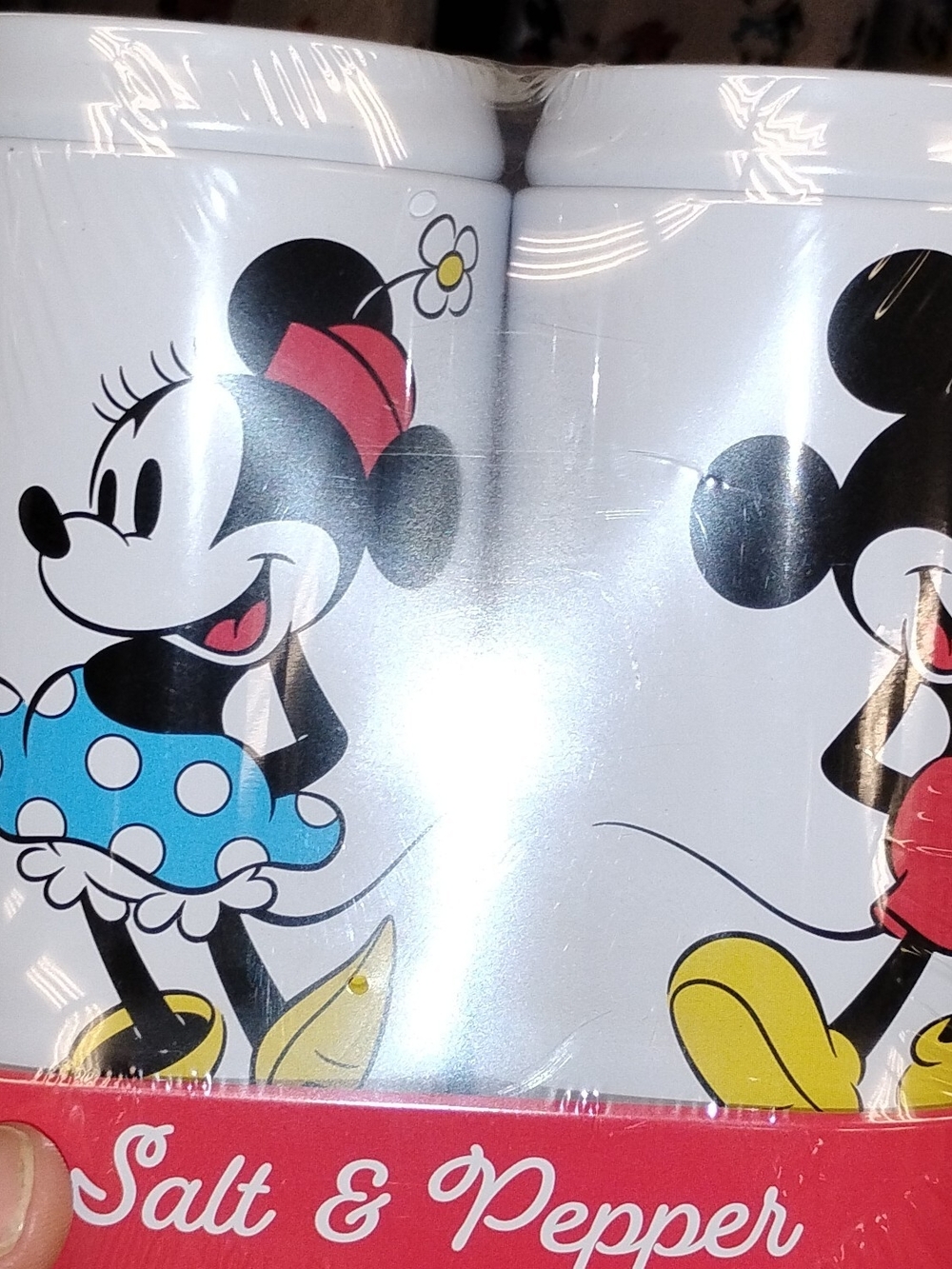Disney Minnie Mouse White Salt & Pepper Shakers